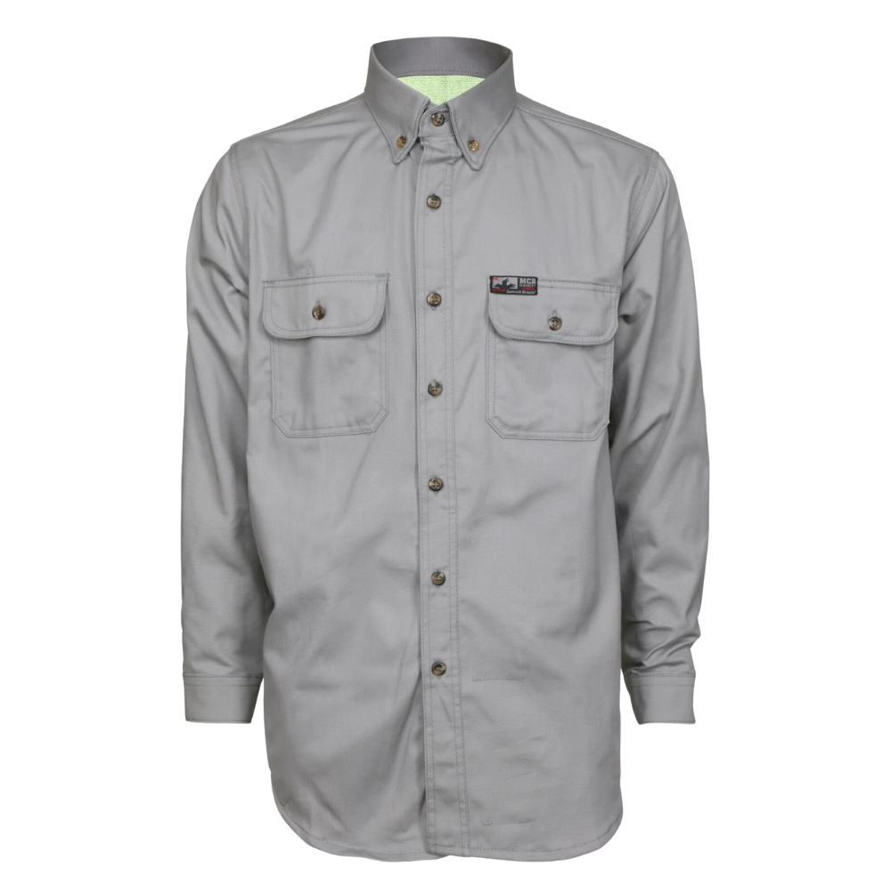 MCR Safety Summit Breeze® FR Vented Long Sleeve Shirt, Gray - CAT2 (SBS2001)